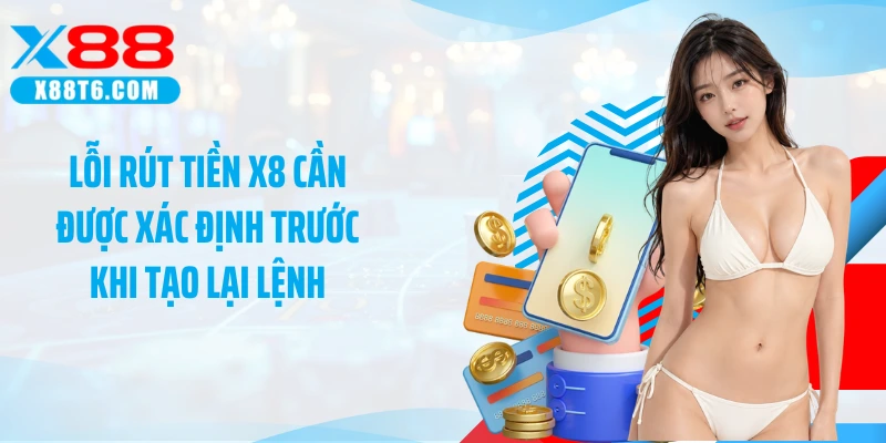Lỗi rút tiền X88 cần được xác định trước khi tạo lại lệnh