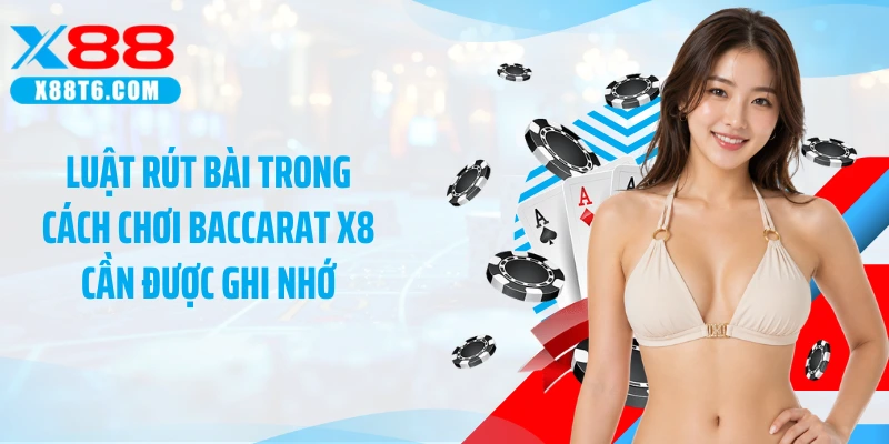 Luật rút bài trong cách chơi baccarat X8 cần được ghi nhớ
